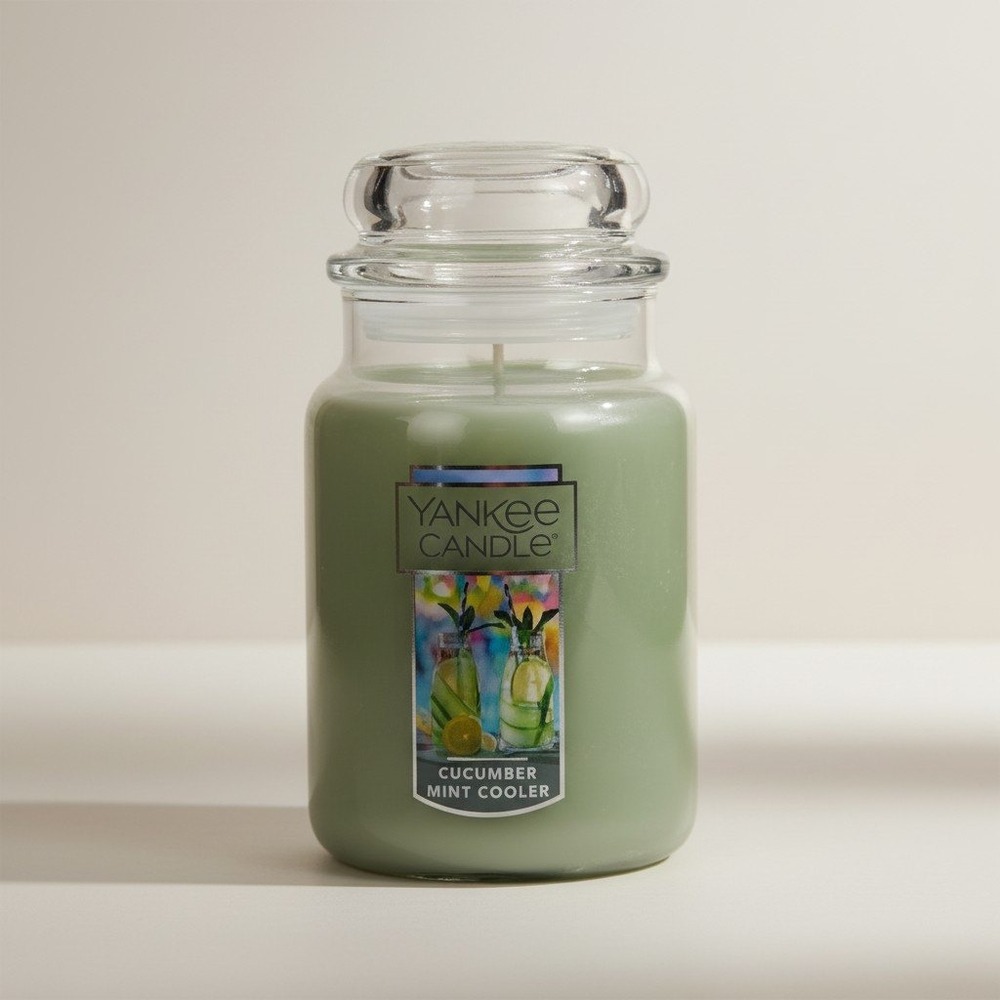 Yankee Candle Cucumber Mint Cooler Large Jar - 22 oz Scented Candle - NWT